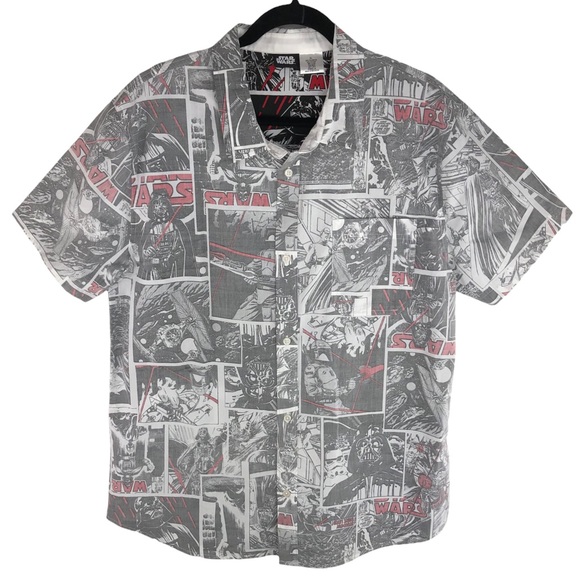 Star Wars Dark Side Reverse Print Camp Shirt RARE - Picture 6 of 6